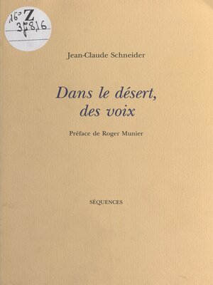 cover image of Dans le désert, des voix